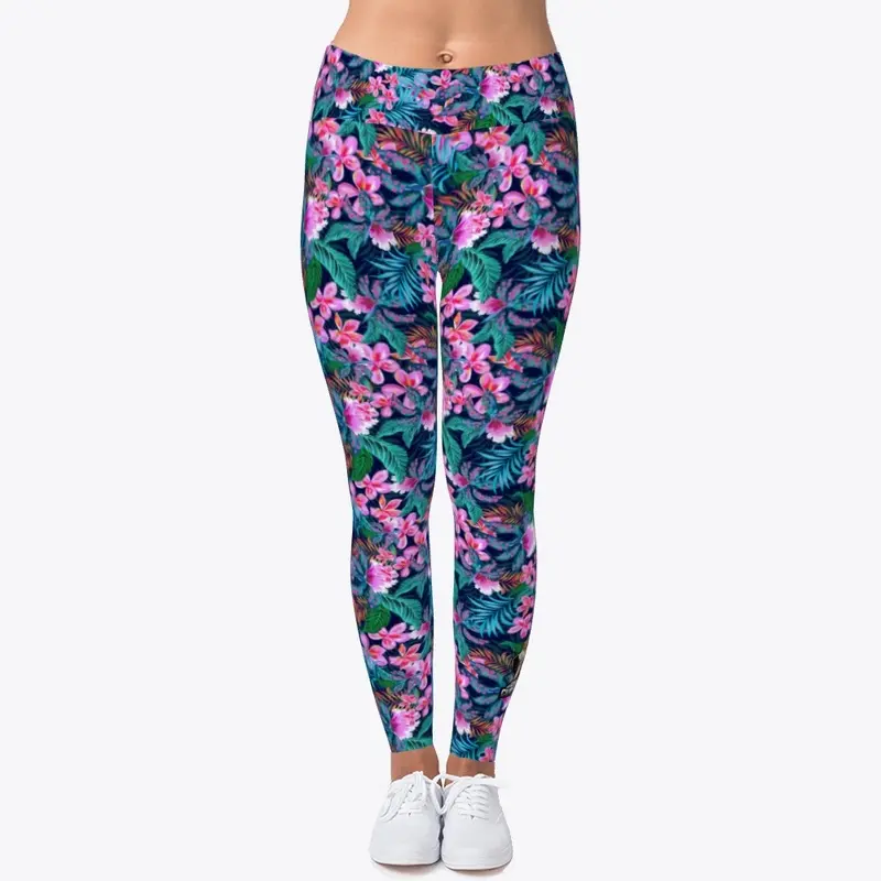 Womens Floral Leggings